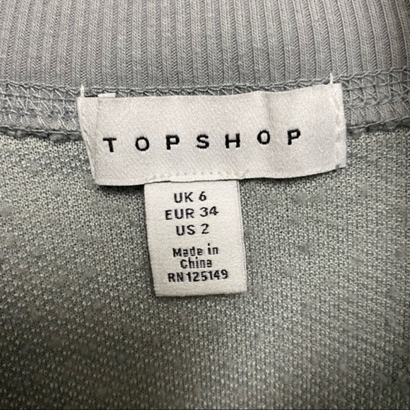 TOPSHOP | Boucle Fleece Sweatshirt Size 2 - Picture 3 of 7
